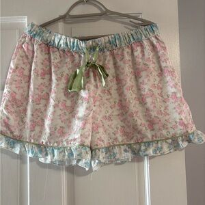 Altar'd State Floral Pajama matching set - Pink and Blue